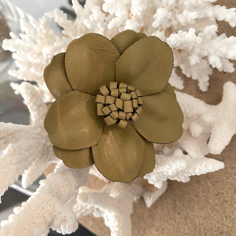 Leather brooch